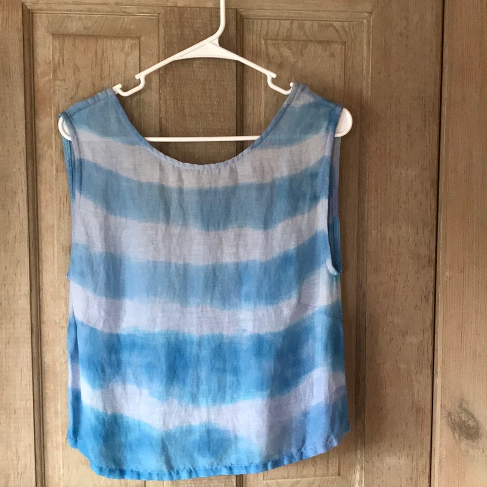 Lindsey Thornburg Linen Sleeveless Knit Tee